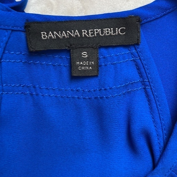 Banana Republic Blue Puff Sleeve Tunic Size Small - Picture 10 of 11